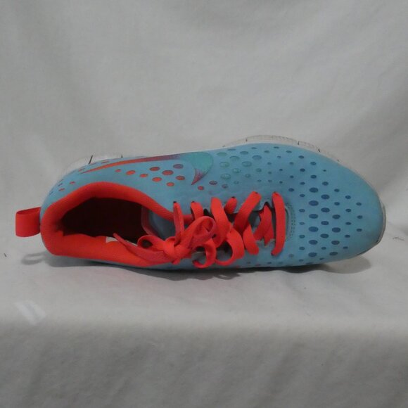 NIKE | 6.5Y | Nike Free 5.0 Turquoise Blue & Neon Orange Sneakers - Gym - Shoe - Picture 12 of 14
